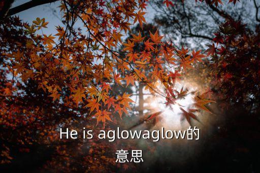 aglow，He is aglowaglow的意思