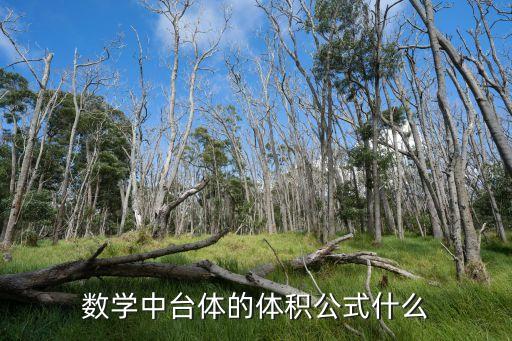 臺體的體積公式，臺的體積公式