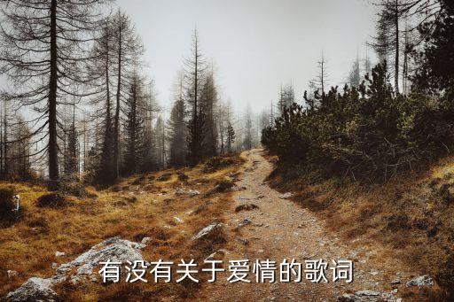 關于愛情的歌詞，有沒有關于愛情的歌詞