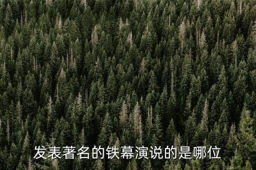 丘吉爾鐵幕演說(shuō)，發(fā)表著名的鐵幕演說(shuō)的是哪位