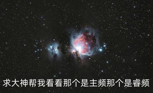 求大神幫我看看那個是主頻那個是睿頻