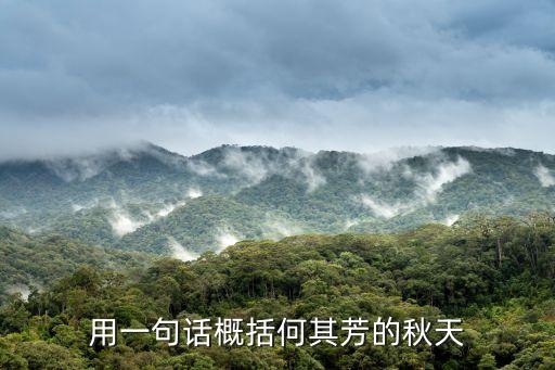 用一句話概括何其芳的秋天