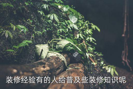 裝修經(jīng)驗(yàn)，裝修經(jīng)驗(yàn)有的人給普及些裝修知識呢