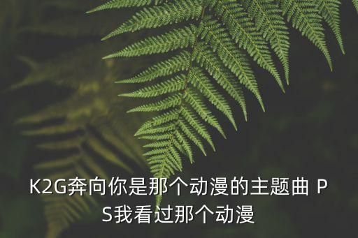 k2g奔向你，K2G奔向你是那個動漫的主題曲 PS我看過那個動漫
