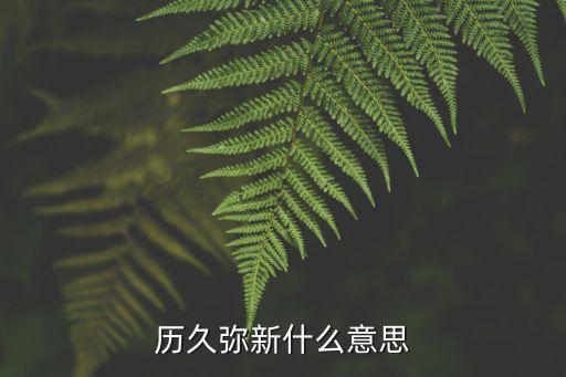 歷久彌新的意思是什么，厲久彌新的意思