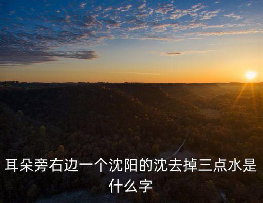 耳朵旁右邊一個沈陽的沈去掉三點水是什么字