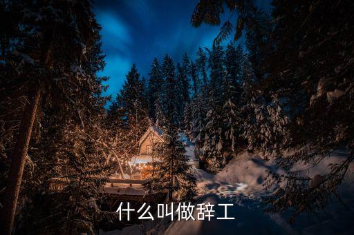 什么叫做辭工