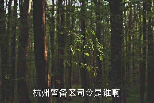 杭州警備區司令是誰啊