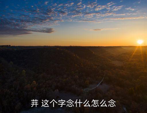 茾 這個字念什么怎么念
