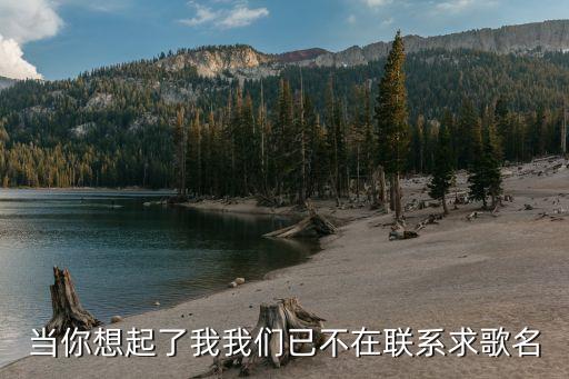 當你想起了我我們已不在聯系求歌名