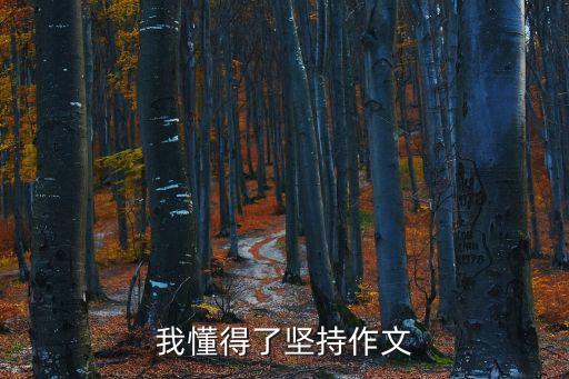 我懂得了堅持，作文生活中我學會了堅持不懈 800字