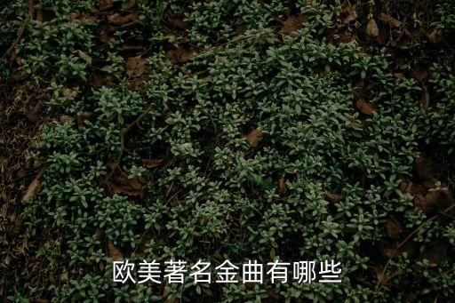 歐美金曲，歐美有哪些金曲