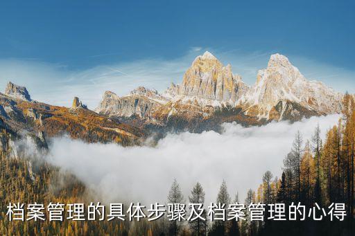 檔案管理的六大步驟，大學畢業生檔案管理程序