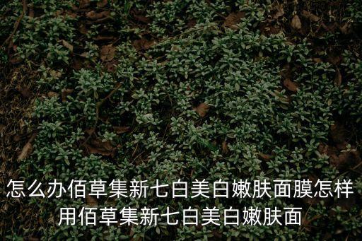 怎么辦佰草集新七白美白嫩膚面膜怎樣用佰草集新七白美白嫩膚面