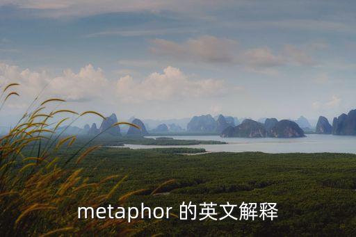 metaphor 的英文解釋