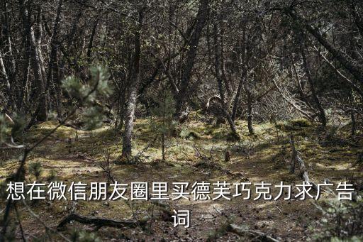 想在微信朋友圈里買德芙巧克力求廣告詞