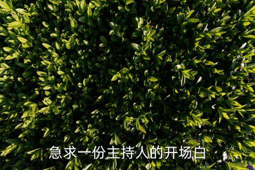 主持人開(kāi)場(chǎng)白臺(tái)詞，開(kāi)場(chǎng)白臺(tái)詞 主持人開(kāi)場(chǎng)白臺(tái)詞誰(shuí)有啊學(xué)校推薦我做主持人急需主