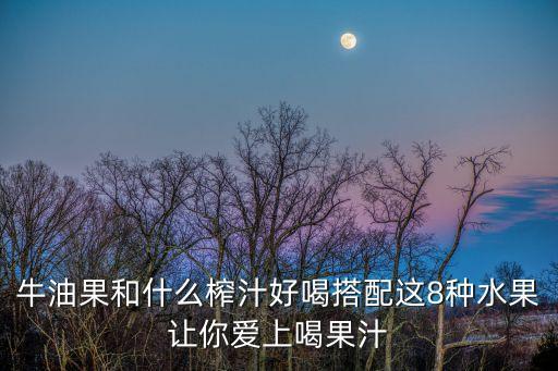 牛油果和什么榨汁好喝搭配這8種水果讓你愛上喝果汁