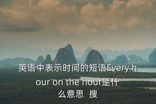 英語中表示時間的短語Every hour on the hour是什么意思  搜