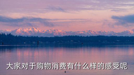 消費的感受，大家對于購物消費有什么樣的感受呢