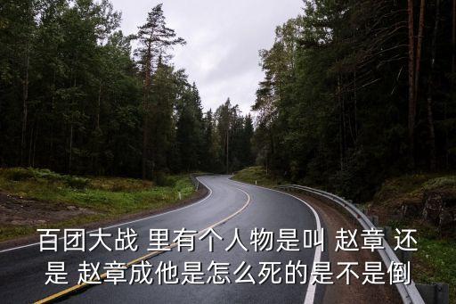 趙章成，百團(tuán)大戰(zhàn) 里有個(gè)人物是叫 趙章 還是 趙章成他是怎么死的是不是倒