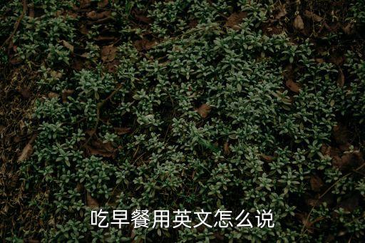 吃早餐英文，吃早餐的英文怎么寫