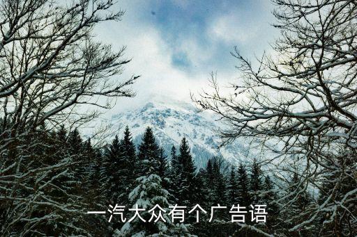 一汽大眾有個廣告語