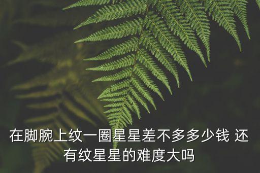在腳腕上紋一圈星星差不多多少錢 還有紋星星的難度大嗎