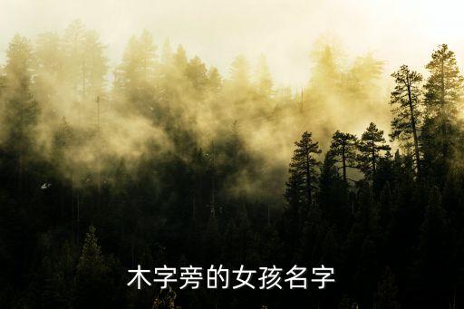 帶木字旁的女孩名字，木字旁的女孩名字