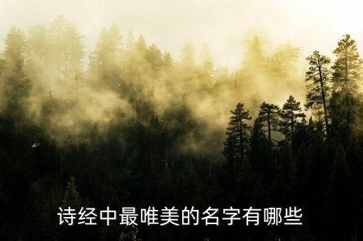 好聽的古詩名字，求好聽的詩名
