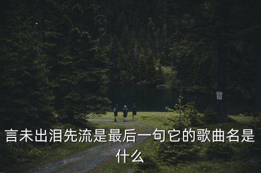 言未出淚先流是最后一句它的歌曲名是什么