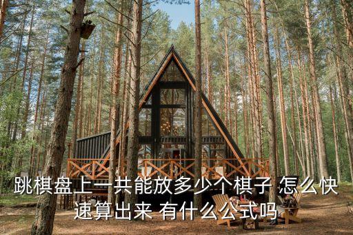 跳棋盤上一共能放多少個(gè)棋子 怎么快速算出來 有什么公式嗎