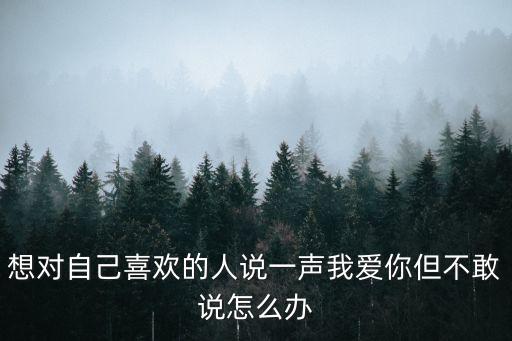想對自己喜歡的人說一聲我愛你但不敢說怎么辦