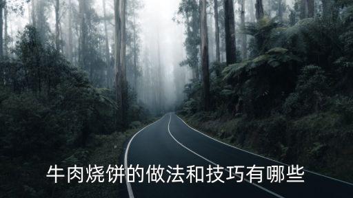 牛肉燒餅的做法和技巧有哪些