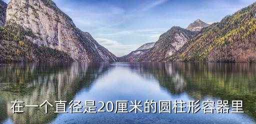 在一個直徑是20厘米的圓柱形容器里