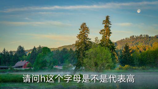 h高，請(qǐng)問h這個(gè)字母是不是代表高
