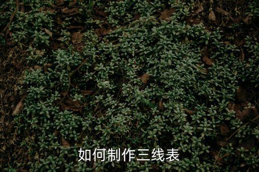 怎么做三線表，如何制作三線表