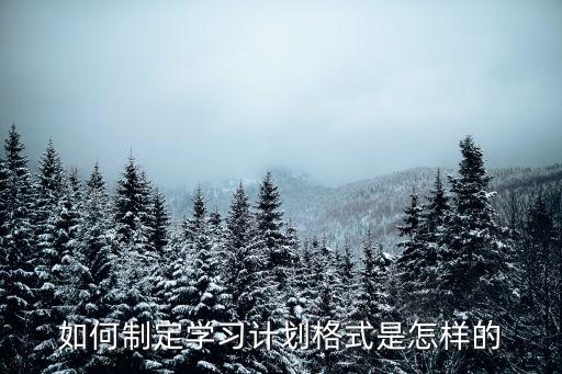 學習計劃表，如何制定學習計劃格式是怎樣的
