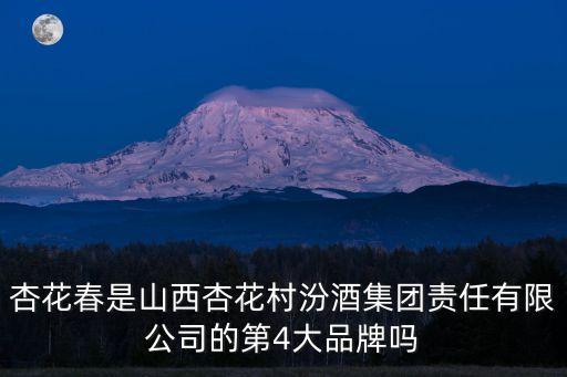 杏花春是山西杏花村汾酒集團責任有限公司的第4大品牌嗎