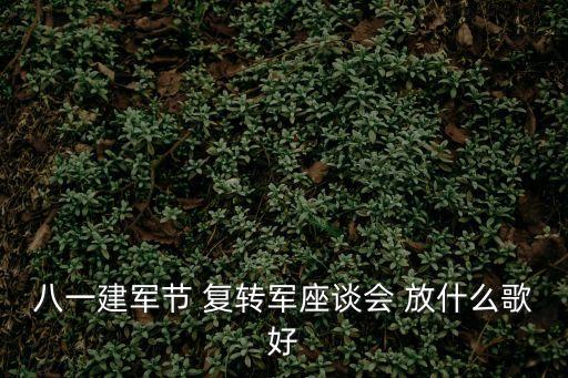 八一建軍節 復轉軍座談會 放什么歌好