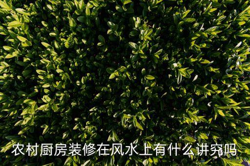 農(nóng)村廚房，蓋廚房有什么講究