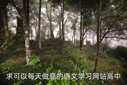 求可以每天做題的語文學習網站高中