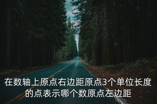 在數軸上原點右邊距原點3個單位長度的點表示哪個數原點左邊距