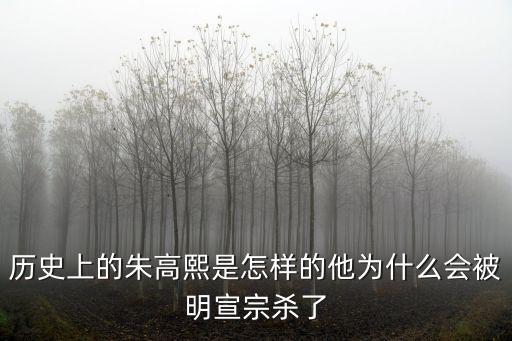 朱高煦，朱高煦生活在哪個歷史時期