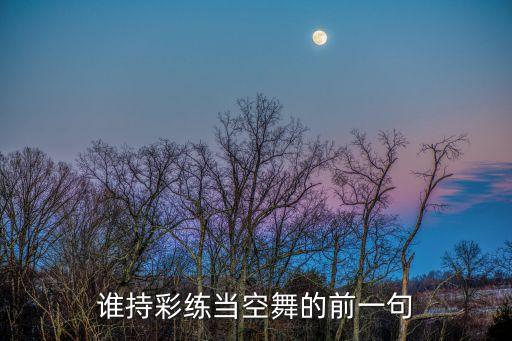 誰持彩練當空舞的前一句