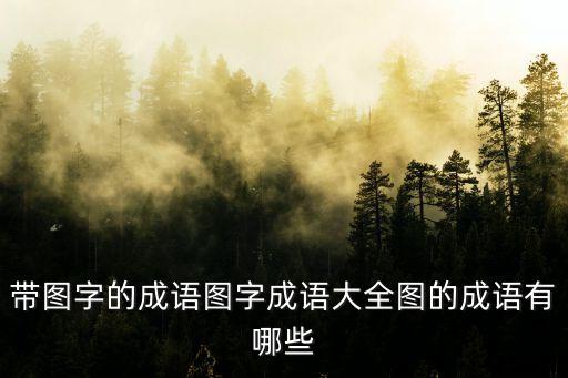 帶圖字的成語圖字成語大全圖的成語有哪些
