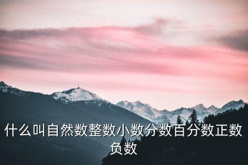 什么叫做自然數，自然數是什么數