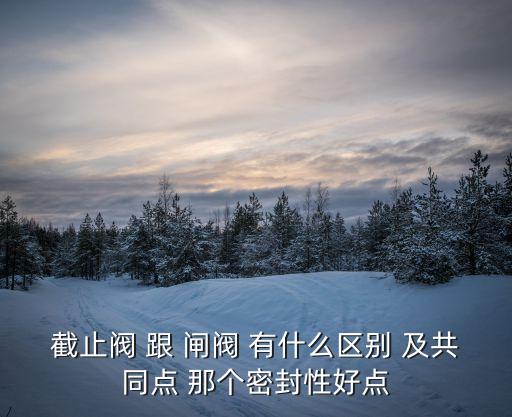 截止閥和閘閥的區(qū)別，截止閥 跟 閘閥 有什么區(qū)別 及共同點 那個密封性好點