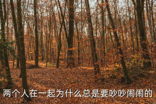 兩個人在一起為什么總是要吵吵鬧鬧的
