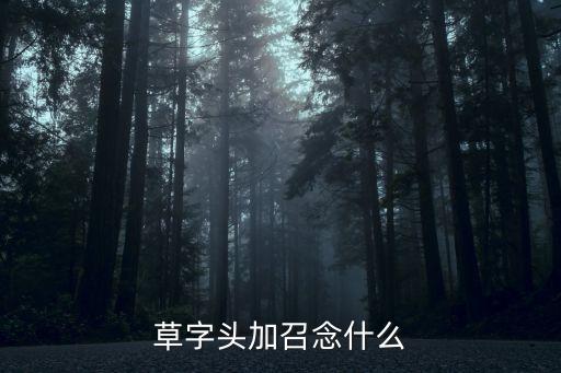 草字頭召，草字頭下面一個召字念什么